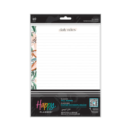 Happy Planner Beautiful & Brave CLASSIC Fill Paper - Spoonful of Faith