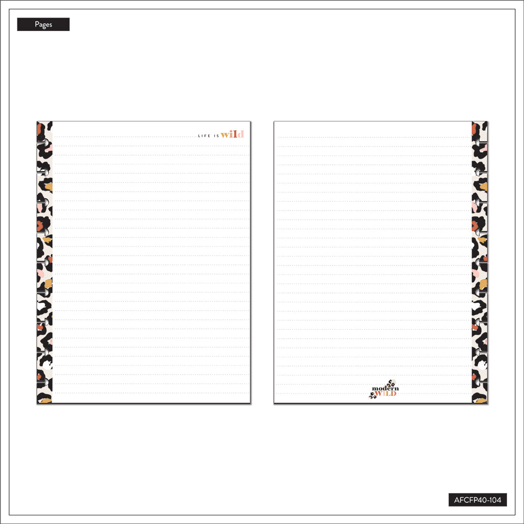 Happy Planner Classic Modern Wild Filler Paper | Lined