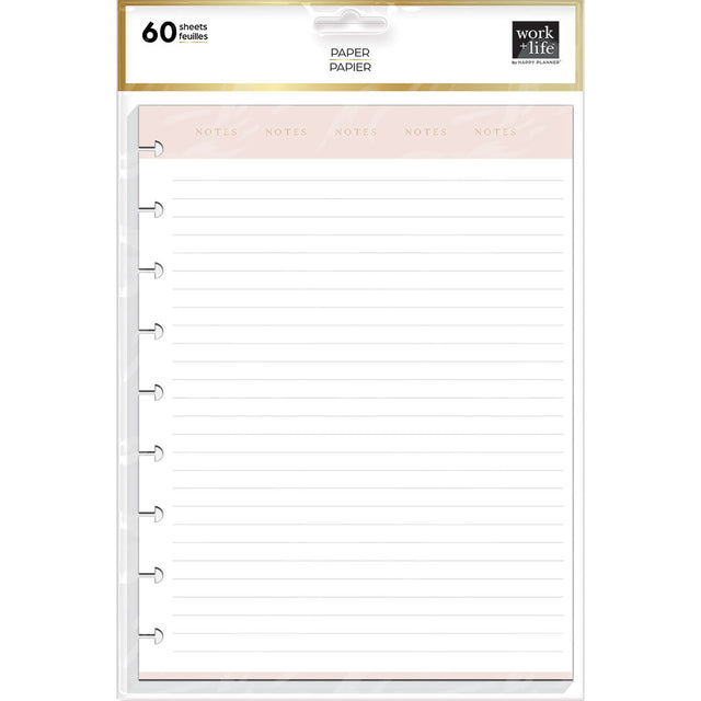 Happy Planner Classic Work Life Modernist Filler Paper | Lined