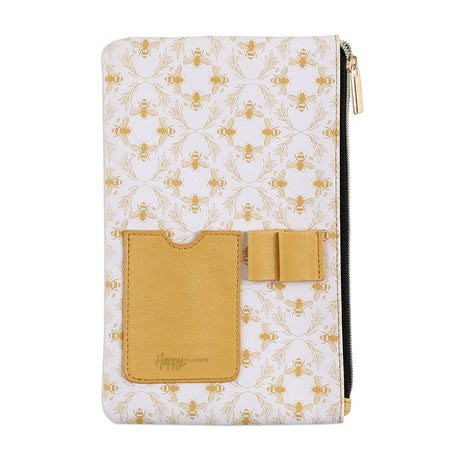 Happy Planner Homesteader Pouch With Pen Loop front honeybee design