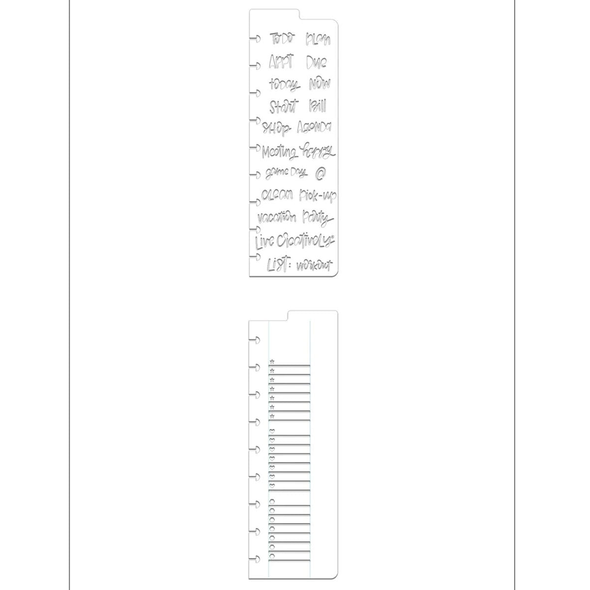 Happy Planner Stencil Snap-In Bookmarks