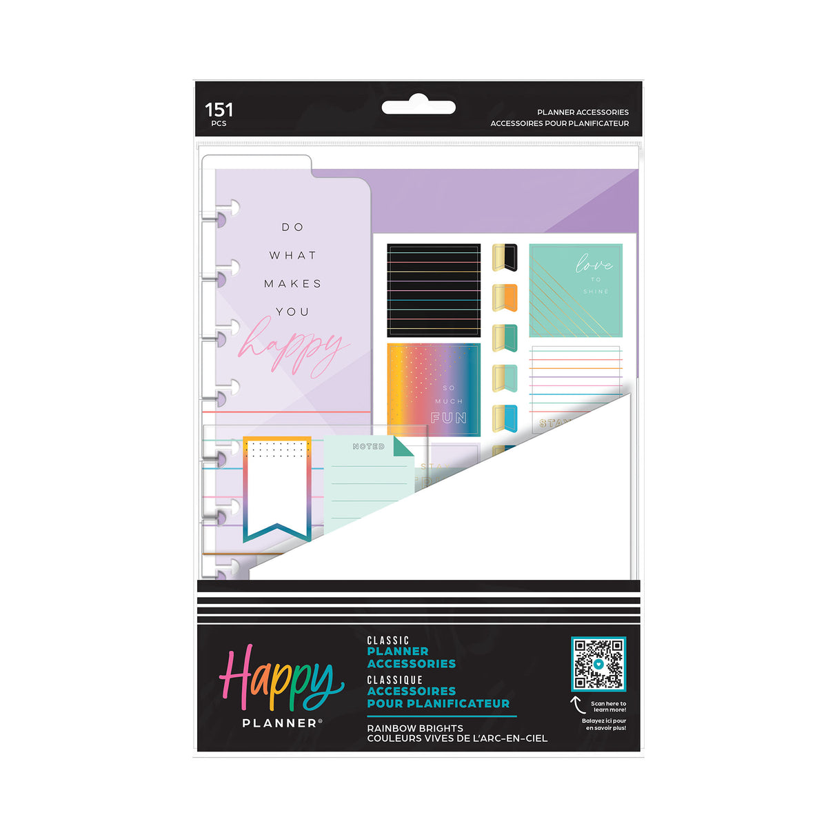 Happy Planner Rainbow Brights CLASSIC Accessory Pack