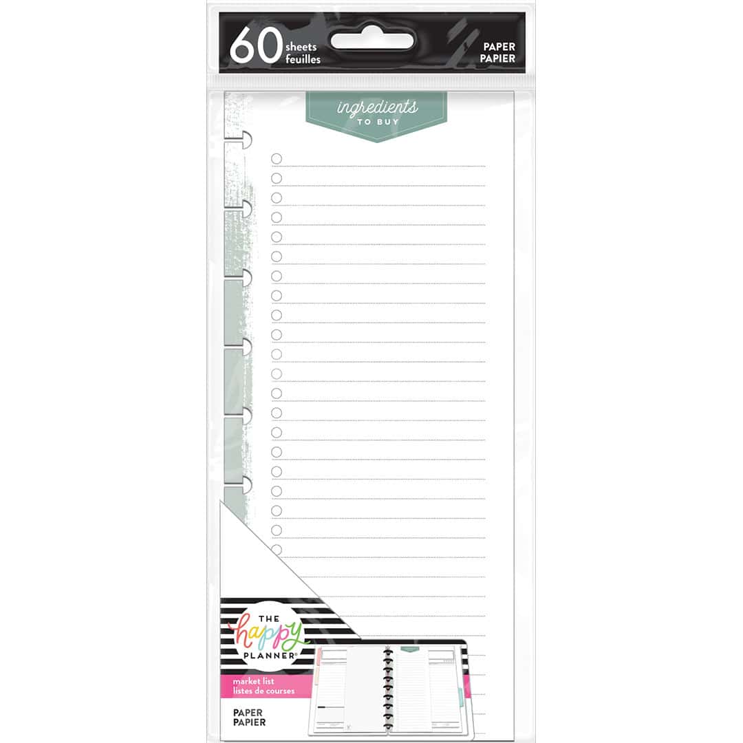 Happy Planner Foodie Skinny Classic Fill Paper