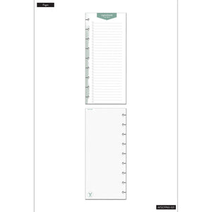 Happy Planner Foodie SKINNY CLASSIC Fill Paper - Checklist LIned + Grid