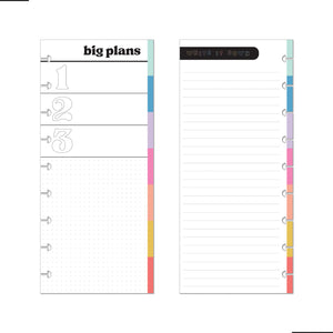 Happy Planner Happy Brights CLASSIC HALF-SHEET Fill Paper close up