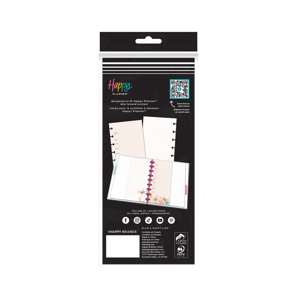 Happy Planner Softly Modern CLASSIC HALF-SHEET Fill Paper packaging