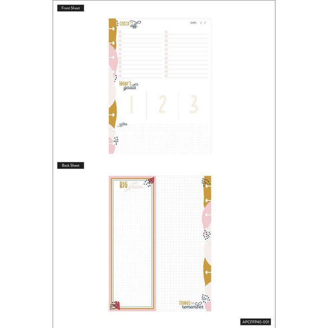 Happy Planner Check it Off Folded CLASSIC Fill Paper - Checklist + Grid