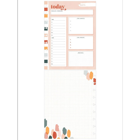 Happy Planner Classic Daily Focus Filler Paper Neutral Vibes - Daily Lined Checklist