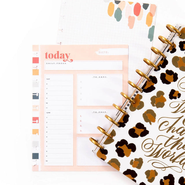 Happy Planner Classic Daily Focus Filler Paper Neutral Vibes - Daily Lined Checklist