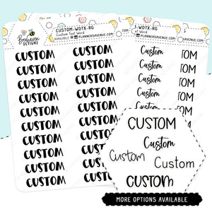Custom Word Planner Stickers
