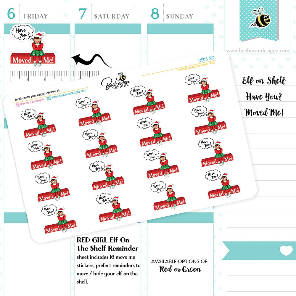 Christmas Elf Reminder Stickers
