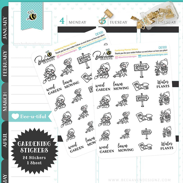 Gardening Planner Stickers