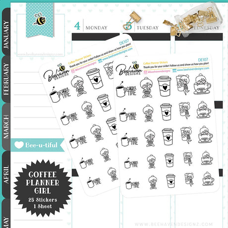Coffee Planner Stickers