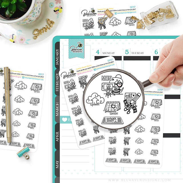 YouTuber Planner Stickers