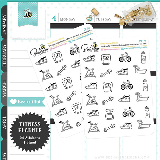 Fitness Planner Stickers