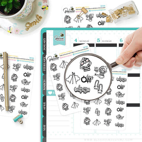Day Off Planner Girl Stickers