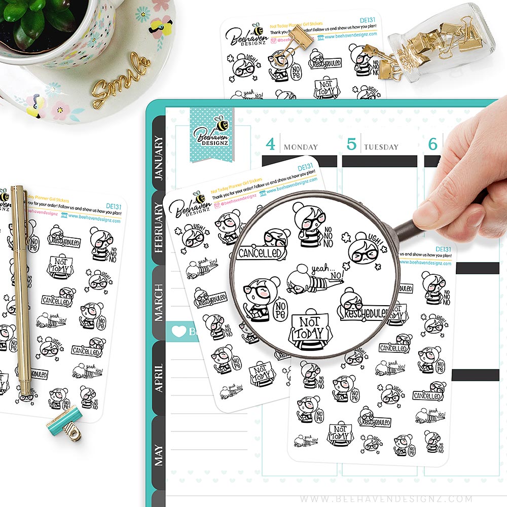 Not Today Planner Stickers