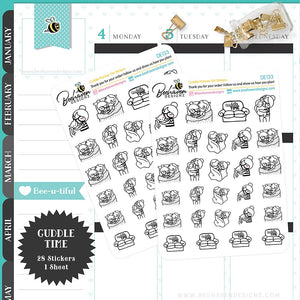 Cuddle Time Planner Stickers