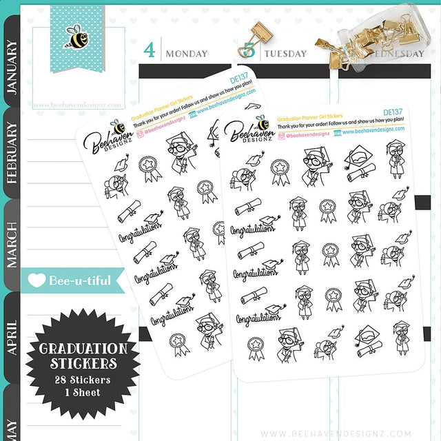 Graduation Planner Stickers