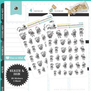 Pain Sickness Planner Stickers