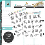 Travel Planner Girl Stickers