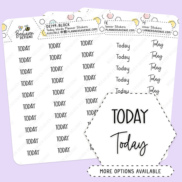 Today Script Planner Stickers