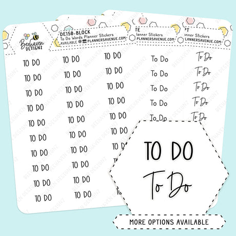To Do Script Planner Stickers
