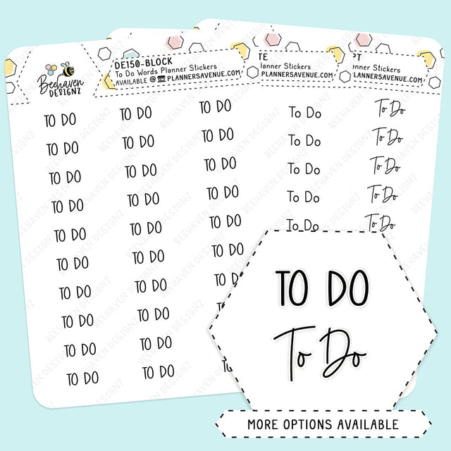 To Do Script Planner Stickers