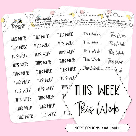 This Week Script Planner Stickers