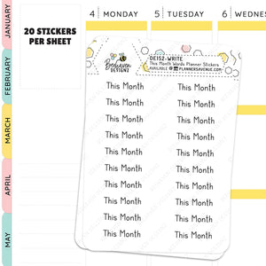 This Month Script Planner Stickers
