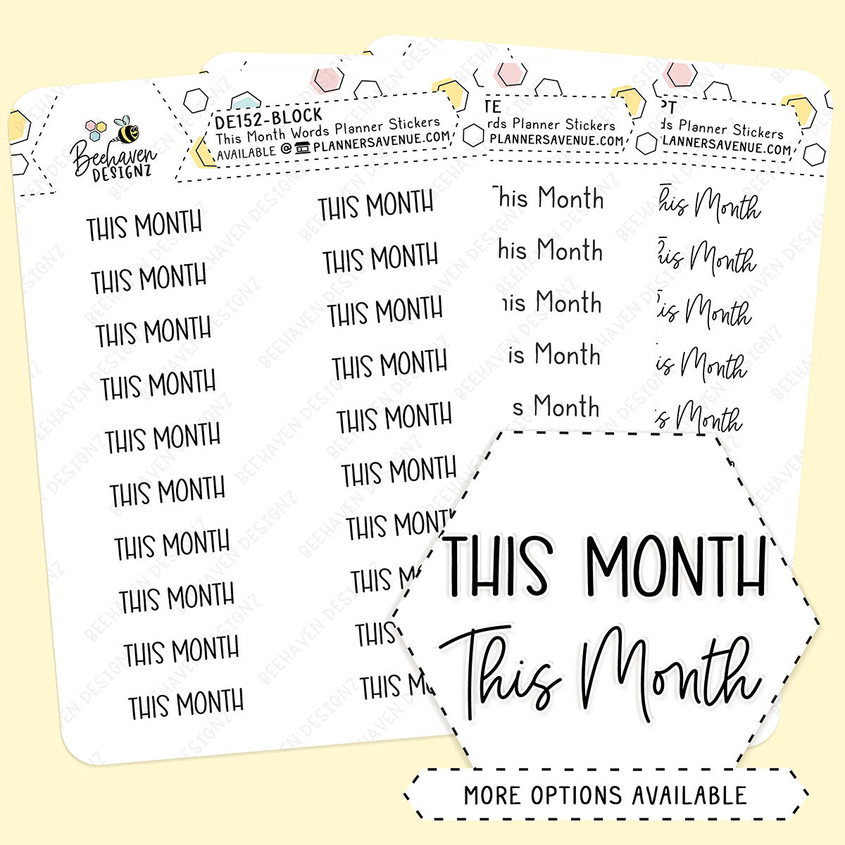 This Month Script Planner Stickers