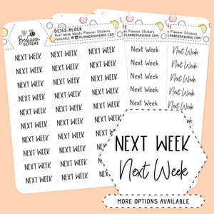 Next Week Script Planner Stickers
