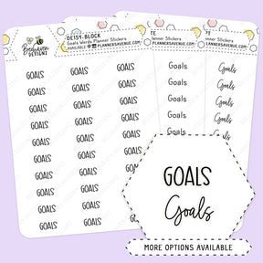 Goals Script Planner Stickers
