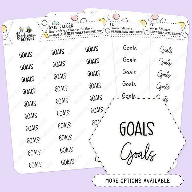 Goals Script Planner Stickers