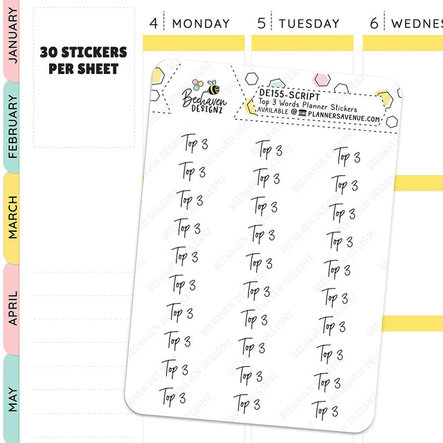 Top 3 Script Planner Stickers