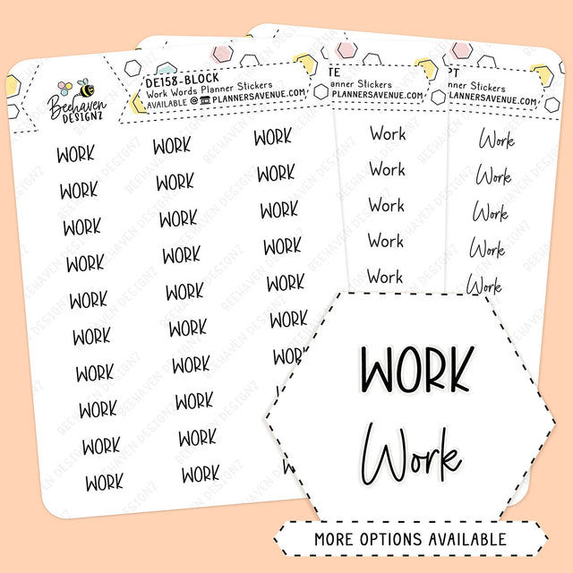 Work Script Planner Stickers