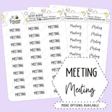 Meeting Script Planner Stickers