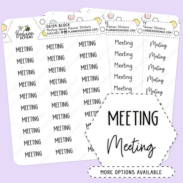 Meeting Script Planner Stickers