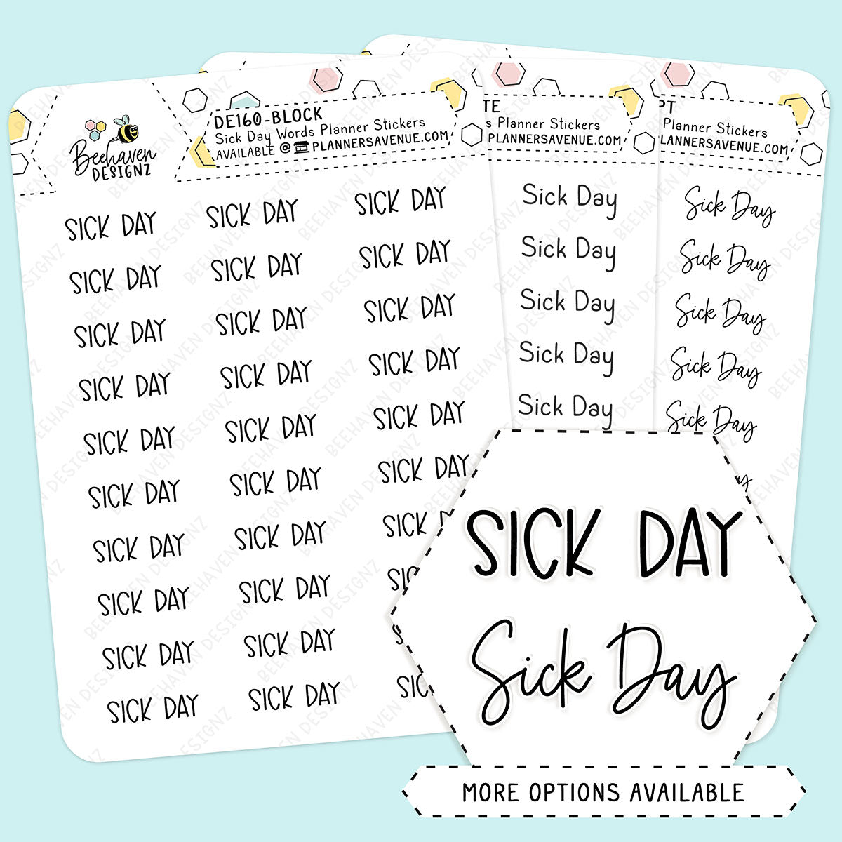 Sick Day Script Planner Stickers