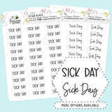 Sick Day Script Planner Stickers