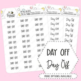 Day Off Script Planner Stickers