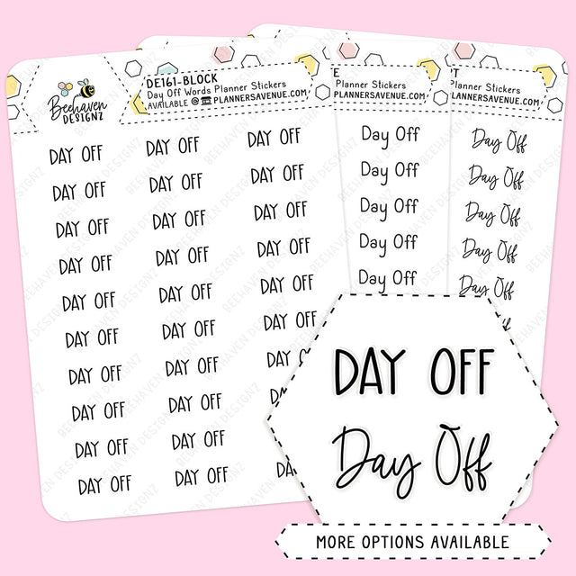 Day Off Script Planner Stickers