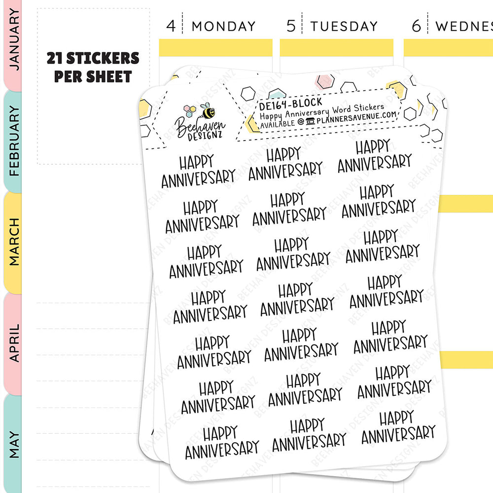 Anniversary Planner Stickers