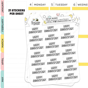 Anniversary Planner Stickers
