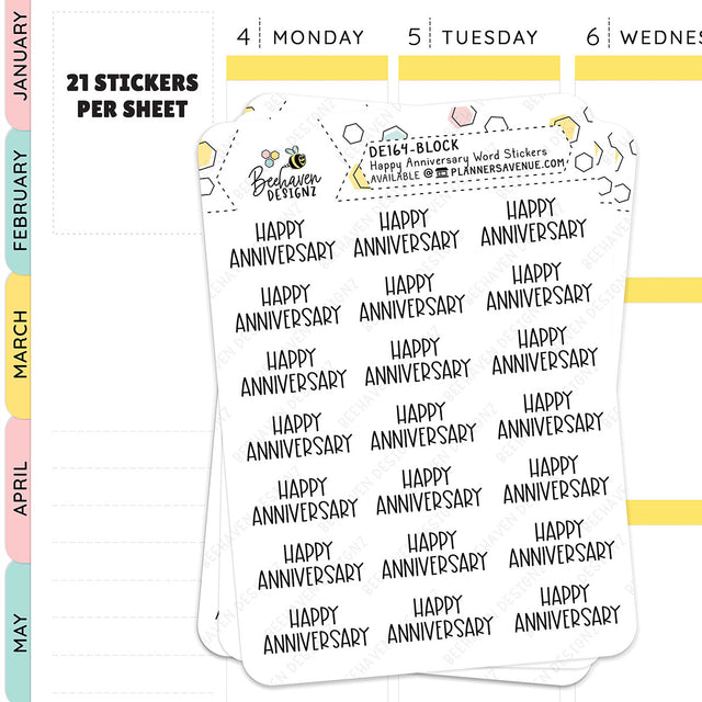 Anniversary Planner Stickers