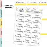 Anniversary Script Planner Stickers