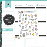 Easter Bunny Planner Stickers