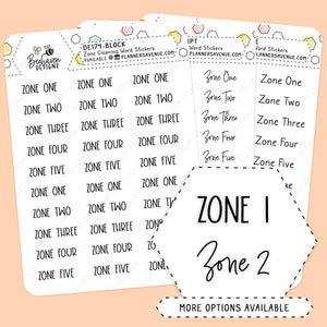 Zone Cleaning Script Planner Stickers