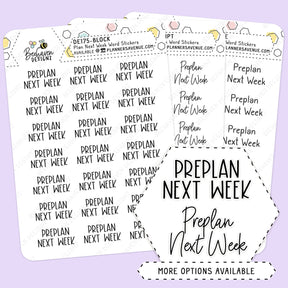 Plan Next Week Script Planner Stickers