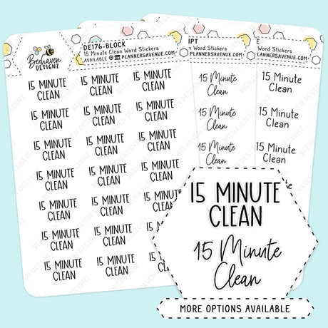 15 Minute Clean Script Planner Stickers